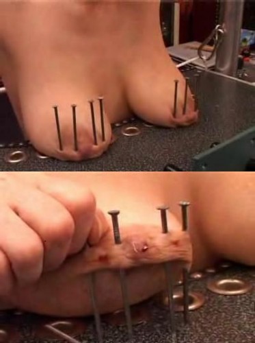 BDSM total shock with nails. 