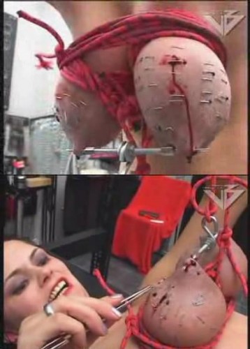 Stapler and bloody boobs