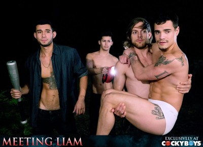 CockyBoys - Meeting Liam - Liam Riley, Levi Karter, Ricky Roman & Tayte Hanson cover