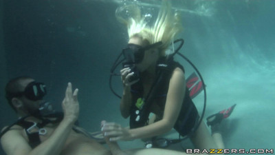 A Blonde Hottie Learn To Dive Under The Water cover