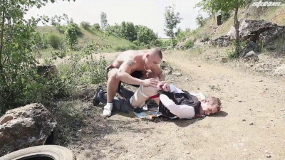 Blond Schoolboy Humiliated And Fucked Wide Open Outdoors! cover