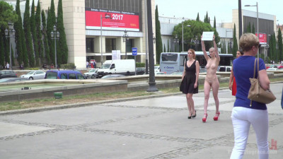 Nerea falco shaves head and gets gang fucked in public!
