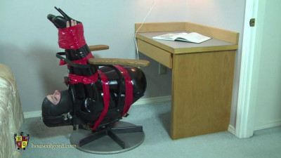 Femcar Bound in Gord's Famous Office Chair